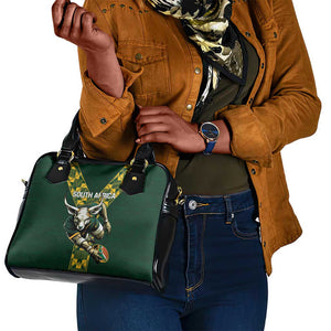 South Africa 2024 Rugby Shoulder Handbag Go Springboks Protea Pattern