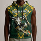 Custom South Africa 2024 Rugby Sleeveless Hoodie Go Springboks Protea Pattern - African Pride