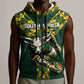 Custom South Africa 2024 Rugby Sleeveless Zip Hoodie Go Springboks Protea Pattern - African Pride