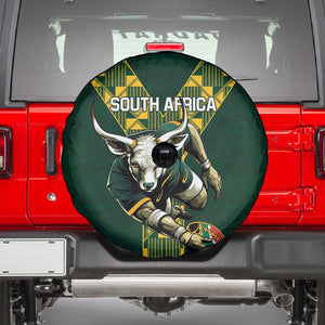 South Africa 2024 Rugby Spare Tire Cover Go Springboks Protea Pattern