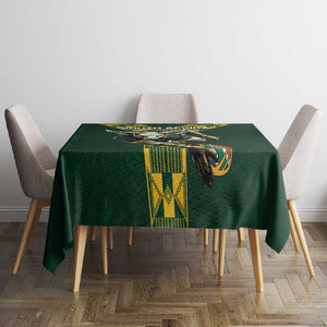 South Africa 2024 Rugby Tablecloth Go Springboks Protea Pattern