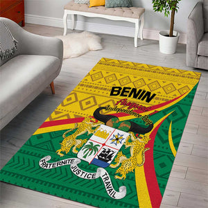 Benin Independence Day 1960 Area Rug Fraternite Justice Travail