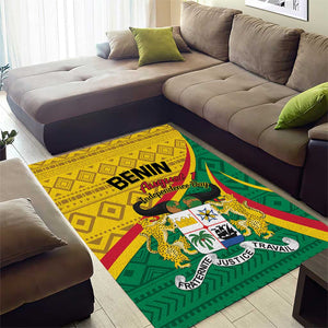 Benin Independence Day 1960 Area Rug Fraternite Justice Travail