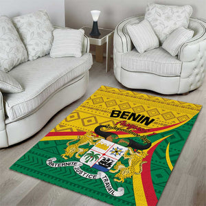 Benin Independence Day 1960 Area Rug Fraternite Justice Travail