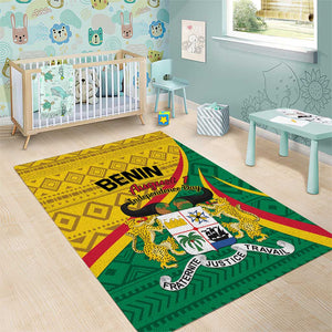 Benin Independence Day 1960 Area Rug Fraternite Justice Travail