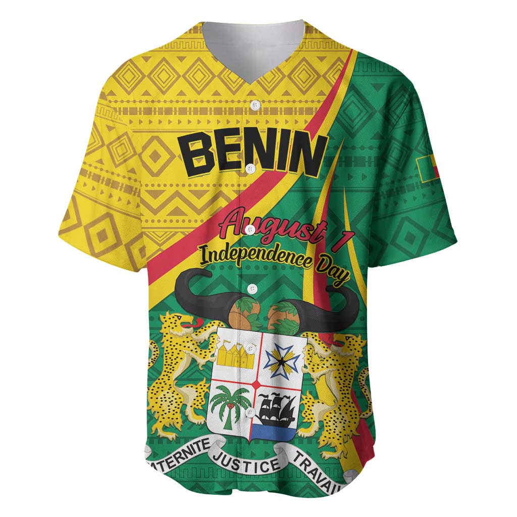 Personalized Benin Independence Day 1960 Baseball Jersey Fraternite Justice Travail