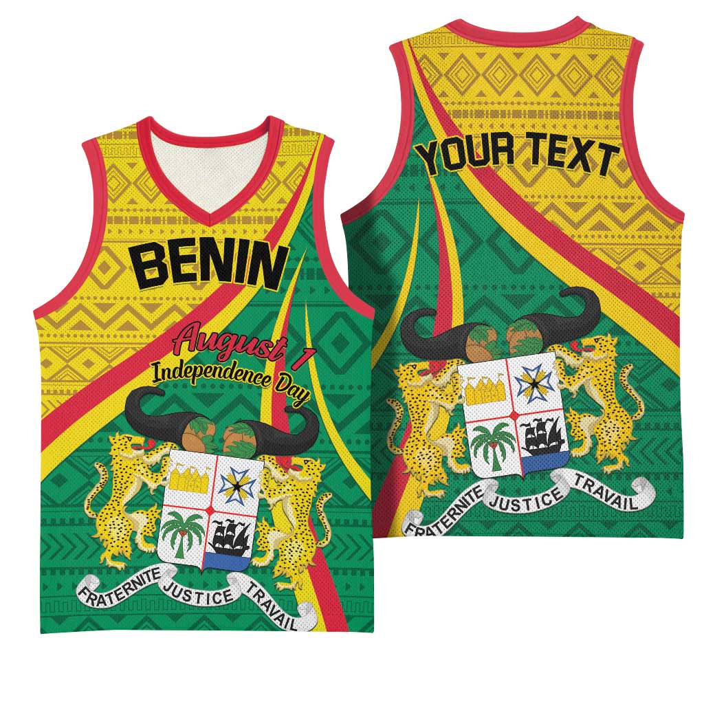 Personalized Benin Independence Day 1960 Basketball Jersey Fraternite Justice Travail LT01