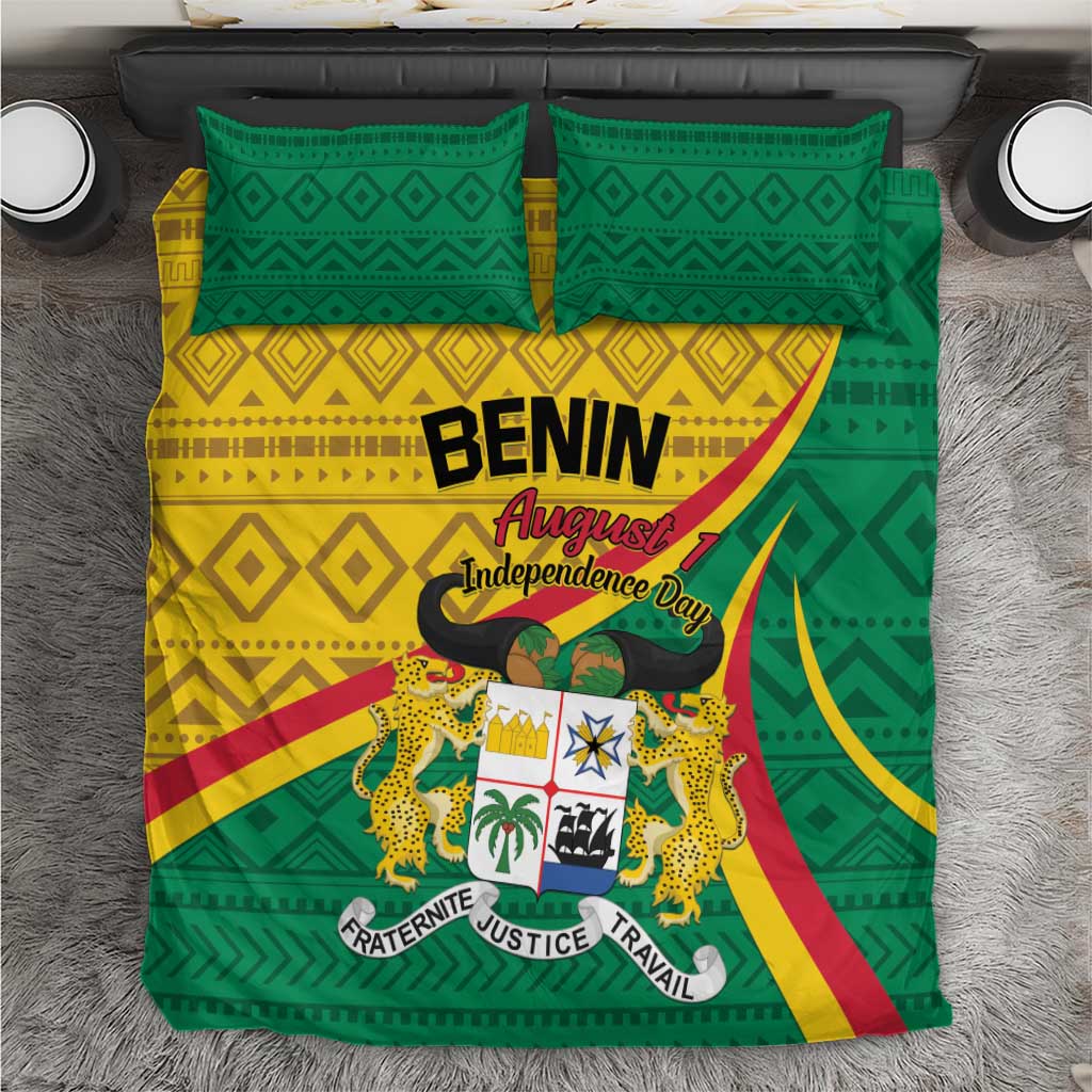 Benin Independence Day 1960 Bedding Set Fraternite Justice Travail