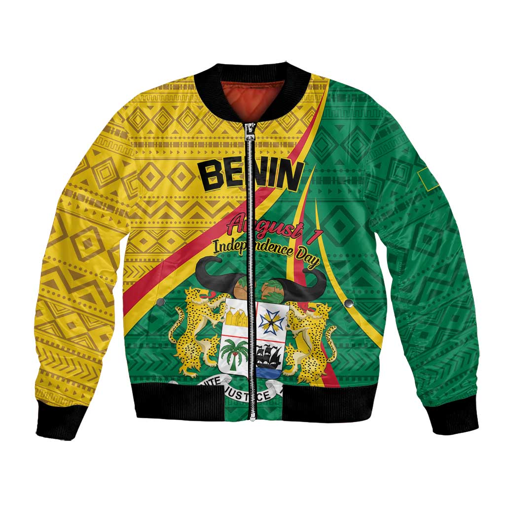 Personalized Benin Independence Day 1960 Bomber Jacket Fraternite Justice Travail