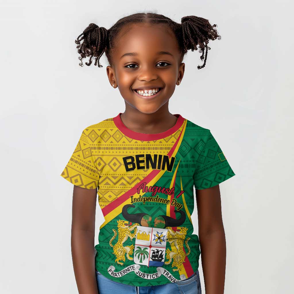 Personalized Benin Independence Day 1960 Kid T shirt Fraternite Justice Travail