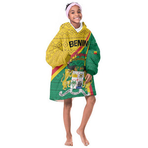 Personalized Benin Independence Day 1960 KId Wearable Blanket Hoodie Fraternite Justice Travail