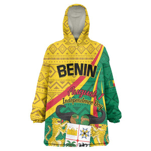 Personalized Benin Independence Day 1960 KId Wearable Blanket Hoodie Fraternite Justice Travail