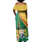 Personalized Benin Independence Day 1960 Off Shoulder Maxi Dress Fraternite Justice Travail