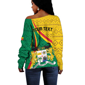 Personalized Benin Independence Day 1960 Off Shoulder Sweater Fraternite Justice Travail