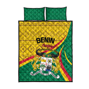 Benin Independence Day 1960 Quilt Bed Set Fraternite Justice Travail