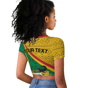 Personalized Benin Independence Day 1960 Raglan Cropped T shirt Fraternite Justice Travail