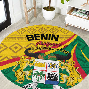 Benin Independence Day 1960 Round Carpet Fraternite Justice Travail