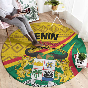 Benin Independence Day 1960 Round Carpet Fraternite Justice Travail