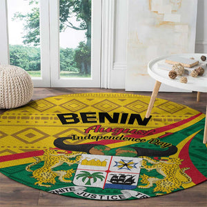 Benin Independence Day 1960 Round Carpet Fraternite Justice Travail