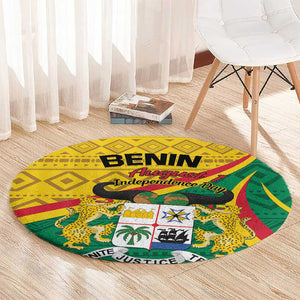 Benin Independence Day 1960 Round Carpet Fraternite Justice Travail