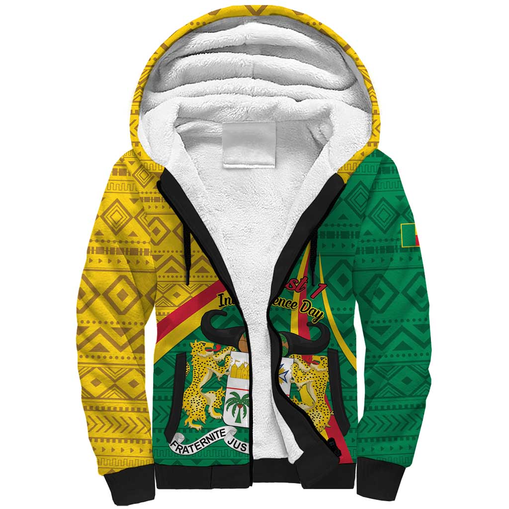 Personalized Benin Independence Day 1960 Sherpa Hoodie Fraternite Justice Travail