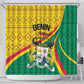Benin Independence Day 1960 Shower Curtain Fraternite Justice Travail