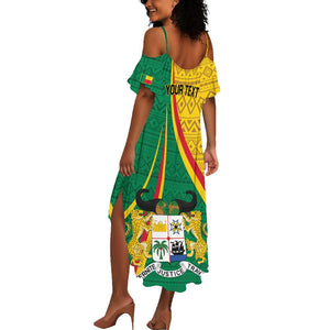 Personalized Benin Independence Day 1960 Summer Maxi Dress Fraternite Justice Travail