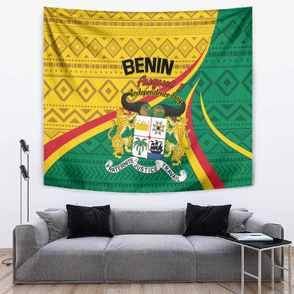 Benin Independence Day 1960 Tapestry Fraternite Justice Travail