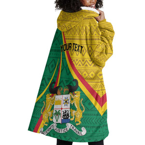 Personalized Benin Independence Day 1960 Wearable Blanket Hoodie Fraternite Justice Travail