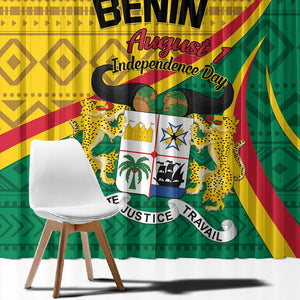 Benin Independence Day 1960 Window Curtain Fraternite Justice Travail