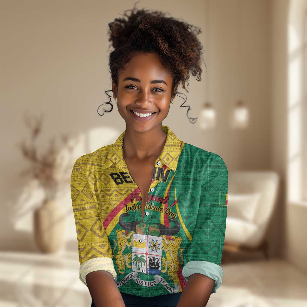 Personalized Benin Independence Day 1960 Women Casual Shirt Fraternite Justice Travail