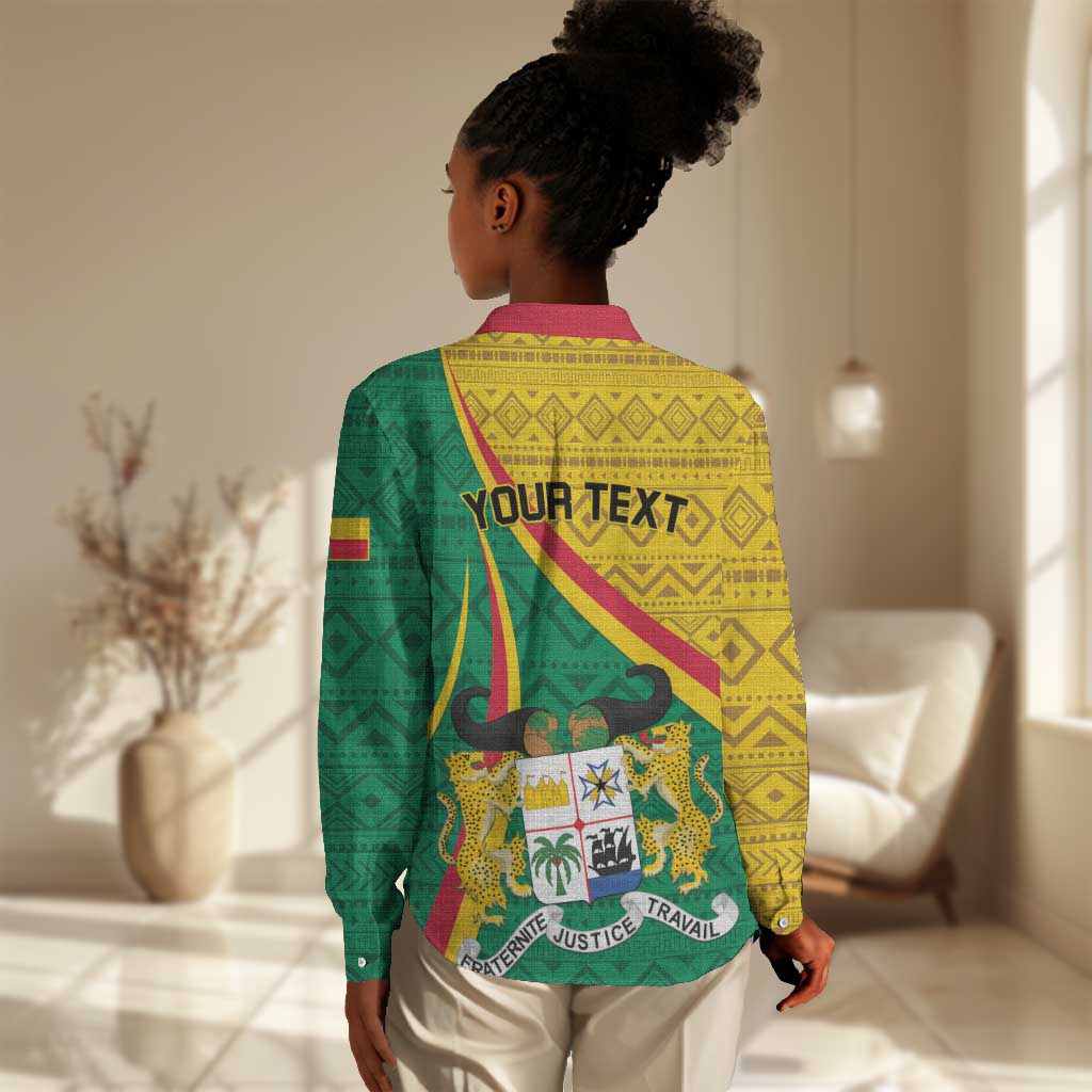 Personalized Benin Independence Day 1960 Women Casual Shirt Fraternite Justice Travail LT01
