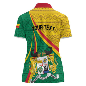 Personalized Benin Independence Day 1960 Women Polo Shirt Fraternite Justice Travail