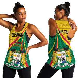 Personalized Benin Independence Day 1960 Women Racerback Tank Fraternite Justice Travail