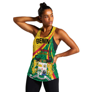 Personalized Benin Independence Day 1960 Women Racerback Tank Fraternite Justice Travail