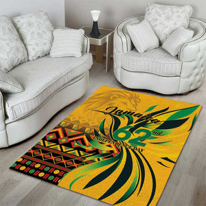 Black Jamaican Independence Day 1962 Area Rug Jumieka Streamertail Reggae Pattern