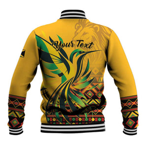 Personalized Black Jamaican Independence Day 1962 Baseball Jacket Jumieka Streamertail Reggae Pattern LT01