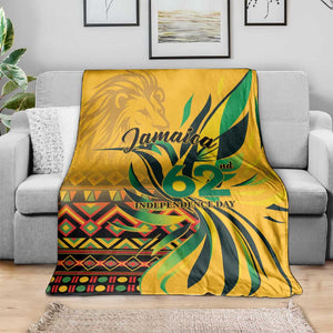 Black Jamaican Independence Day 1962 Blanket Jumieka Streamertail Reggae Pattern