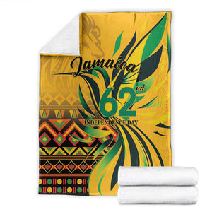 Black Jamaican Independence Day 1962 Blanket Jumieka Streamertail Reggae Pattern