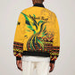 Personalized Black Jamaican Independence Day 1962 Bomber Jacket Jumieka Streamertail Reggae Pattern LT01