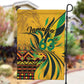 Black Jamaican Independence Day 1962 Garden Flag Jumieka Streamertail Reggae Pattern LT01