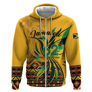 Personalized Black Jamaican Independence Day 1962 Hoodie Jumieka Streamertail Reggae Pattern