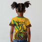 Personalized Black Jamaican Independence Day 1962 Kid T shirt Jumieka Streamertail Reggae Pattern LT01