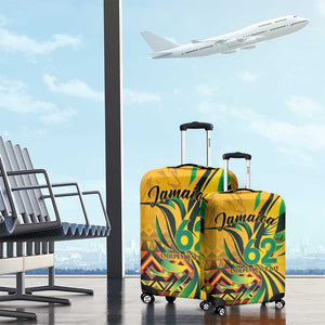 Black Jamaican Independence Day 1962 Luggage Cover Jumieka Streamertail Reggae Pattern