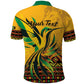 Personalized Black Jamaican Independence Day 1962 Polo Shirt Jumieka Streamertail Reggae Pattern LT01
