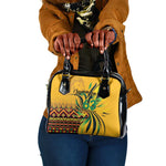 Black Jamaican Independence Day 1962 Shoulder Handbag Jumieka Streamertail Reggae Pattern LT01