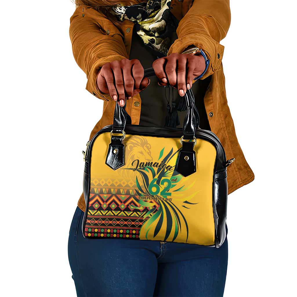 Black Jamaican Independence Day 1962 Shoulder Handbag Jumieka Streamertail Reggae Pattern