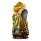 Personalized Black Jamaican Independence Day 1962 Sleeveless Hoodie Jumieka Streamertail Reggae Pattern - African Pride