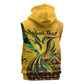 Personalized Black Jamaican Independence Day 1962 Sleeveless Zip Hoodie Jumieka Streamertail Reggae Pattern - African Pride