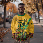 Personalized Black Jamaican Independence Day 1962 Sweatshirt Jumieka Streamertail Reggae Pattern LT01